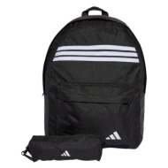 σακίδιο πλάτης adidas classics χρώμα: μαύρο, jz3321 100% πολυεστέρας