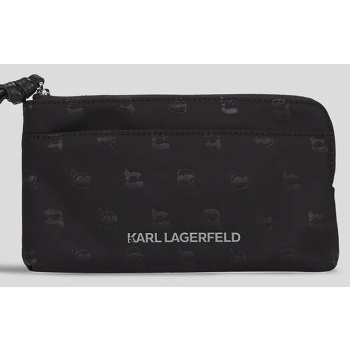 πορτοφόλι karl lagerfeld χρώμα μαύρο, a3w32012 100%