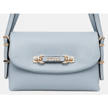 τσάντα guess lefia χρώμα μπλε, hwbg96 44190 κύριο υλικό