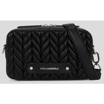 τσάντα karl lagerfeld χρώμα μαύρο, a3w30067 100%