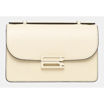 δερμάτινη τσάντα victoria beckham χρώμα μπεζ