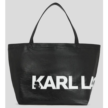 τσάντα karl lagerfeld χρώμα μαύρο, a3w50029 100% βαμβάκι