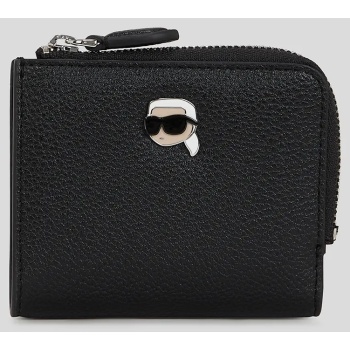 πορτοφόλι karl lagerfeld χρώμα μαύρο, a3w32089 100%