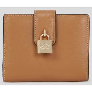 πορτοφόλι karl lagerfeld χρώμα καφέ, a3w32039 100% φυσικό