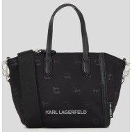 τσάντα karl lagerfeld χρώμα: μαύρο, a3w30119 κύριο υλικό: 100% πολυαμίδιο