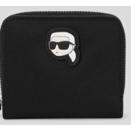 πορτοφόλι karl lagerfeld χρώμα: μαύρο, a3w32102 77% πολυουρεθάνη, 23% πολυαμίδιο