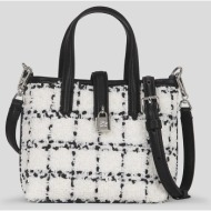τσάντα karl lagerfeld χρώμα: άσπρο, a3w30306 κύριο υλικό: 45% πολυαμίδιο, 39% πολυεστέρας, 11% μαλλί