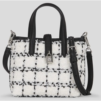 τσάντα karl lagerfeld χρώμα άσπρο, a3w30306 κύριο υλικό