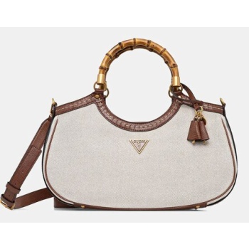 τσάντα guess zabry χρώμα καφέ, hwba92 33070 φόδρα 100%