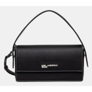 τσάντα karl lagerfeld jeans χρώμα: μαύρο, a3w30010 κύριο υλικό: 100% πολυουρεθάνη
φόδρα: 100% ανακυκ