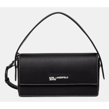 τσάντα karl lagerfeld jeans χρώμα μαύρο, a3w30010 κύριο