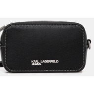 τσάντα karl lagerfeld jeans χρώμα: μαύρο, a3w30012 κύριο υλικό: 100% πολυουρεθάνη
φόδρα: 100% ανακυκ