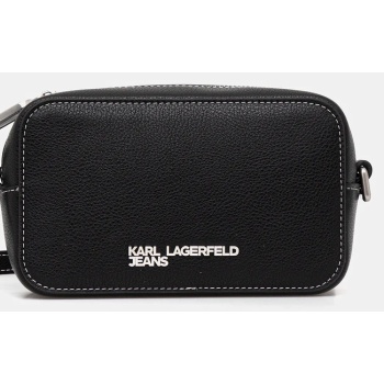 τσάντα karl lagerfeld jeans χρώμα μαύρο, a3w30012 κύριο