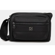 σακίδιο hugo χρώμα: μαύρο, 50547441 κύριο υλικό: 62% ανακυκλωμένη πολυουρεθάνη, 30% πολυεστέρας, 8% 