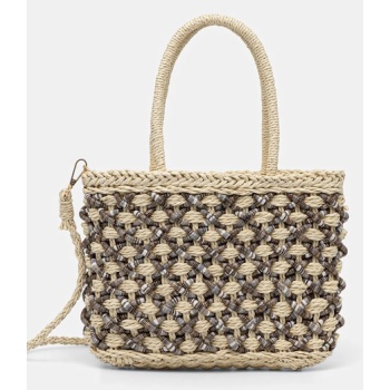 τσάντα answear.lab χρώμα μπεζ 70% χαρτί, 30% πολυεστέρας