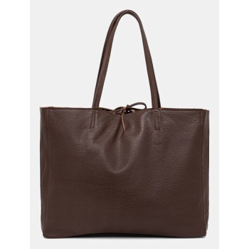 δερμάτινη τσάντα answear lab χρώμα μπορντό 100% φυσικό