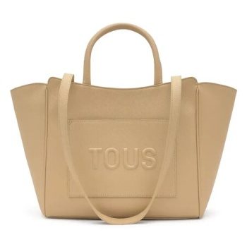 τσάντα tous brenda χρώμα μπεζ, 2002192245 πολυουρεθάνη