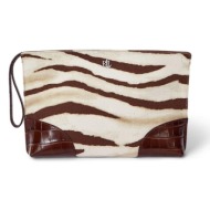 σακίδιο lauren ralph lauren χρώμα: καφέ, 432974536 κύριο υλικό: βαμβάκι, φυσικό δέρμα
φόδρα: βαμβάκι