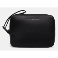 νεσεσέρ καλλυντικών tommy hilfiger χρώμα: μαύρο, am0am13527 100% πολυουρεθάνη