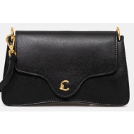 δερμάτινη τσάντα coccinelle χρώμα: μαύρο, e5.ssk.27.01.01 calfskin