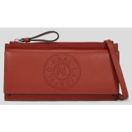 πορτοφόλι karl lagerfeld χρώμα: κόκκινο, a3w32026 73% φυσικό δέρμα, 27% πολυουρεθάνη