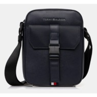 σακίδιο tommy hilfiger χρώμα: ναυτικό μπλε, am0am13479 100% πολυουρεθάνη