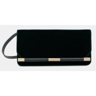 τσάντα victoria beckham χρώμα: πράσινο, b325aac006650a φυσικό δέρμα, υφαντικό υλικό