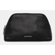 δερμάτινη τσάντα καλλυντικών coccinelle χρώμα: μαύρο, e5.tmf.25.01.01 φυσικό δέρμα