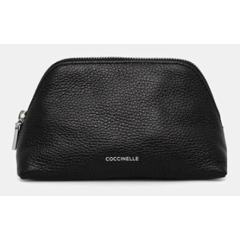 δερμάτινη τσάντα καλλυντικών coccinelle χρώμα μαύρο