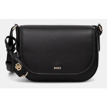 δερμάτινη τσάντα boss χρώμα μαύρο, 50547756 κύριο υλικό