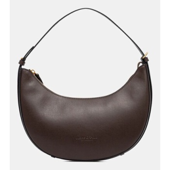 δερμάτινη τσάντα marc o`polo χρώμα καφέ, 50611950701141