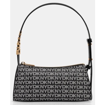 τσάντα dkny χρώμα μαύρο, r5235g57 υλικό 1 100% χλωριούχο