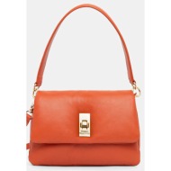 δερμάτινη τσάντα tommy hilfiger χρώμα: πορτοκαλί, aw0aw17638 κύριο υλικό: 100% φυσικό δέρμα
φόδρα: 1