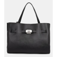 τσάντα dkny χρώμα: μαύρο, r52dak43 100% πολυουρεθάνη