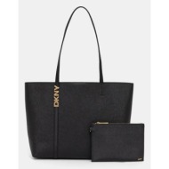 δερμάτινη τσάντα dkny χρώμα: μαύρο, r52akg54 κύριο υλικό: 100% δέρμα βοοειδών
κάλυμμα: 100% πολυουρε