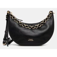 δερμάτινη τσάντα tommy hilfiger χρώμα: μαύρο, aw0aw17467 υλικό 1: 100% δέρμα βοοειδών
υλικό 2: 100% 