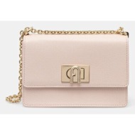 δερμάτινη τσάντα furla χρώμα: ροζ, bafkaco.are000.0496s1007 κύριο υλικό: 100% φυσικό δέρμα
φόδρα: 70