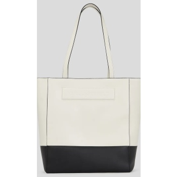 δερμάτινη τσάντα karl lagerfeld χρώμα άσπρο, a3w30184 100%