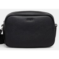 τσάντα hugo χρώμα: μαύρο, 50547050 κύριο υλικό: 62% ανακυκλωμένη πολυουρεθάνη, 30% πολυεστέρας, 8% π