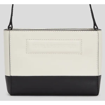 δερμάτινη τσάντα karl lagerfeld χρώμα άσπρο, a3w32030 100%