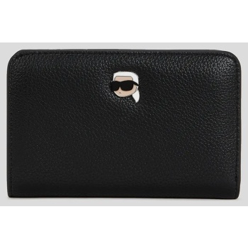 πορτοφόλι karl lagerfeld χρώμα μαύρο, a3w32088 100%