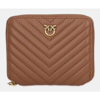 δερμάτινο πορτοφόλι pinko χρώμα πράσινο