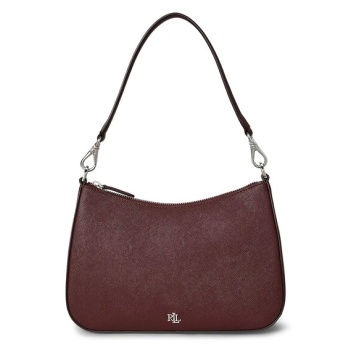 δερμάτινη τσάντα lauren ralph lauren χρώμα άσπρο