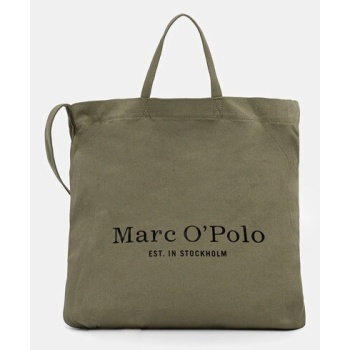 βαμβακερή τσάντα marc o`polo χρώμα πράσινο, b0118680301800