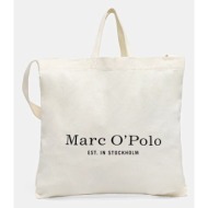 βαμβακερή τσάντα marc o`polo χρώμα: μπεζ, b0118680301800 100% βαμβάκι