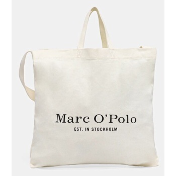 βαμβακερή τσάντα marc o`polo χρώμα μπεζ, b0118680301800