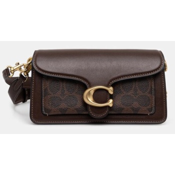 δερμάτινη τσάντα coach tabby χρώμα πορτοκαλί, cy200 φυσικό