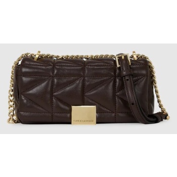 τσάντα karl lagerfeld χρώμα καφέ, a1w30435 κύριο υλικό