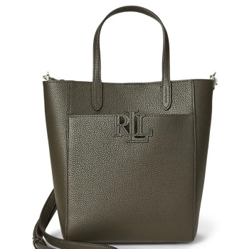 δερμάτινη τσάντα lauren ralph lauren χρώμα καφέ, 431966760