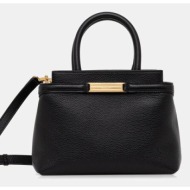 δερμάτινη τσάντα bally χρώμα: μαύρο, wah02f φυσικό δέρμα